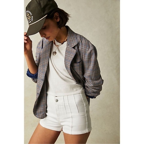 NWT Free People Jayde High Rise Denim Jean Shorts We The Free Pure White 24 - Picture 9 of 10